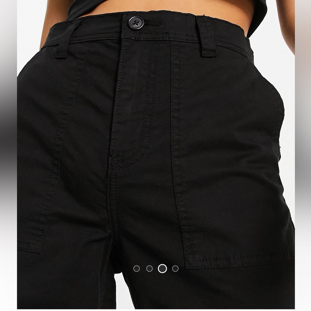 Noisy May Elasticated Cuff Cargo Pants In Black - image 3